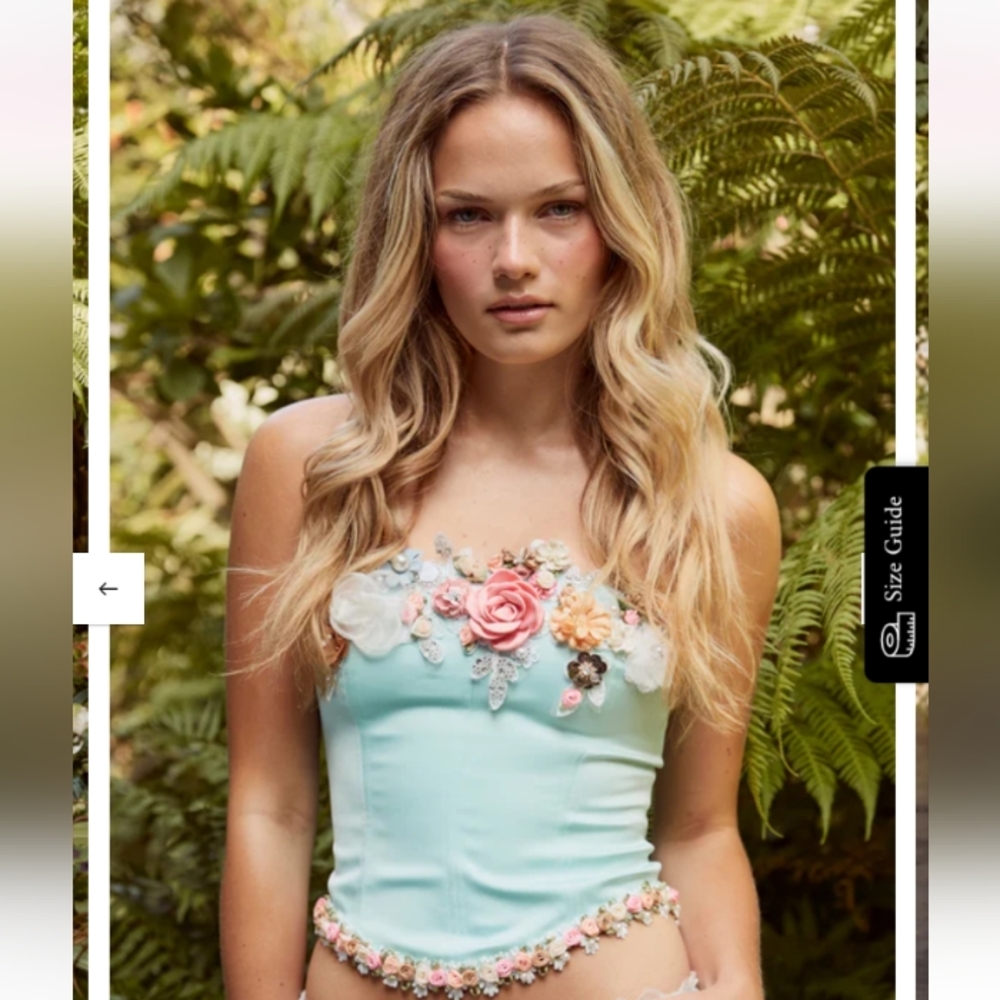 Fillyboo Peaches and Pearls Bustier in size XS